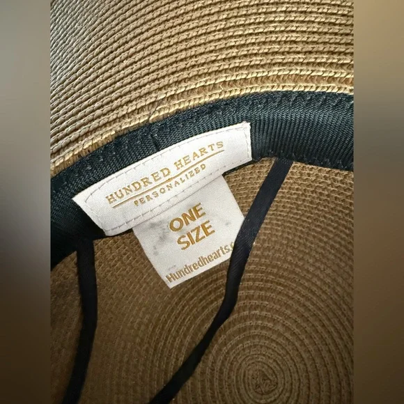 Wide Brim Straw Sun Hat with Black Pom Trim - Beachplease BNWOT - Picture 4 of 6